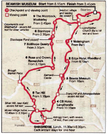 Beamish Run 2013 Route