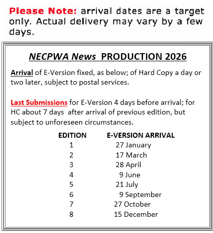 Club magazine submission dates 2025